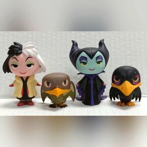 Funko Mystery Minis Disney Villains Cruella de Vil, Maleficent, Birds LOT